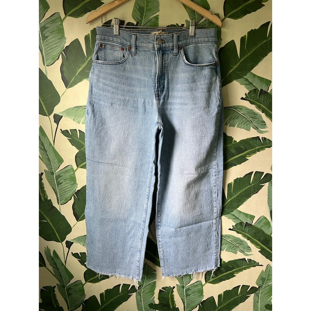 Madewell The Perfect Vintage Wide-Leg Crop Jean Women 29 Blue